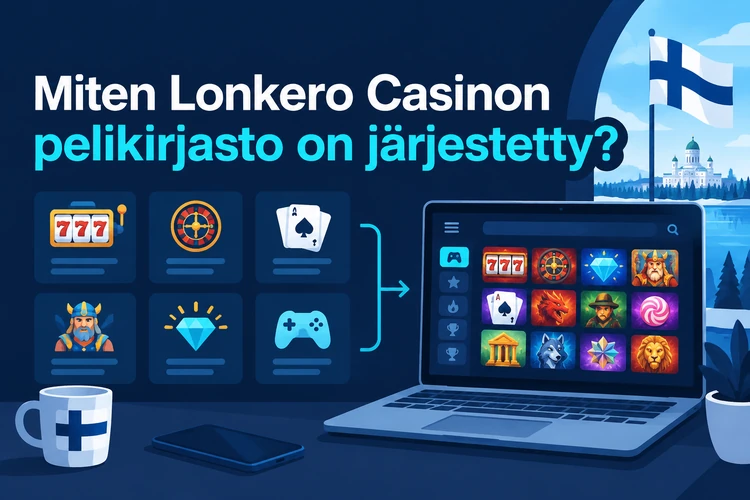 Miten Lonkero Casinon pelikirjasto on järjestetty?